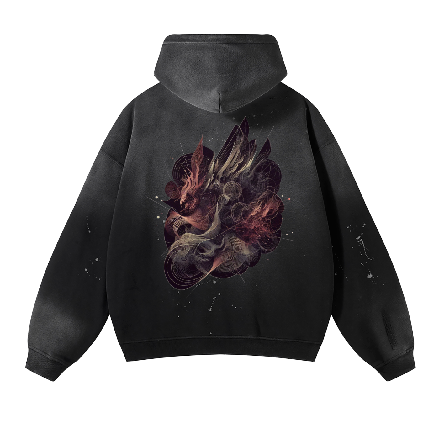 LE Vintage Wash Frayed Fleece Hoodie