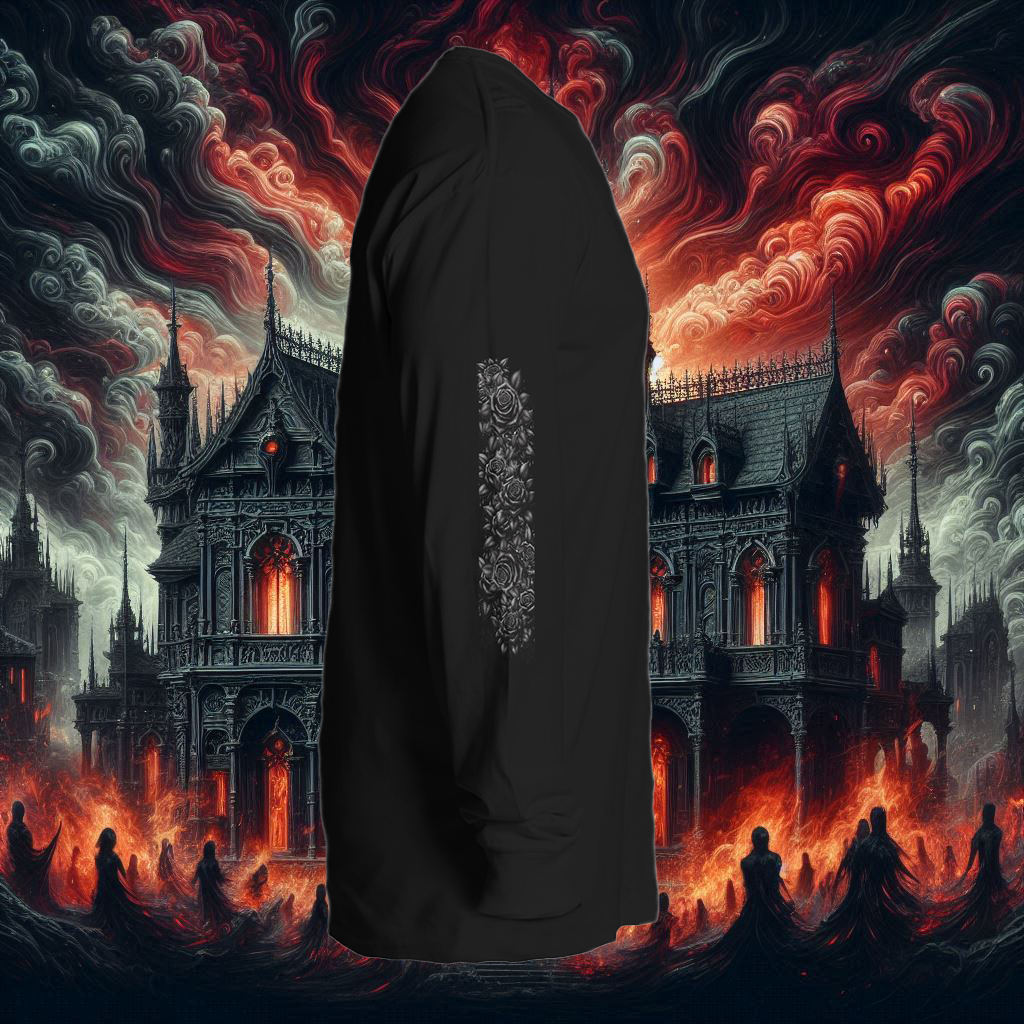 Black Rose Long Sleeve Tee