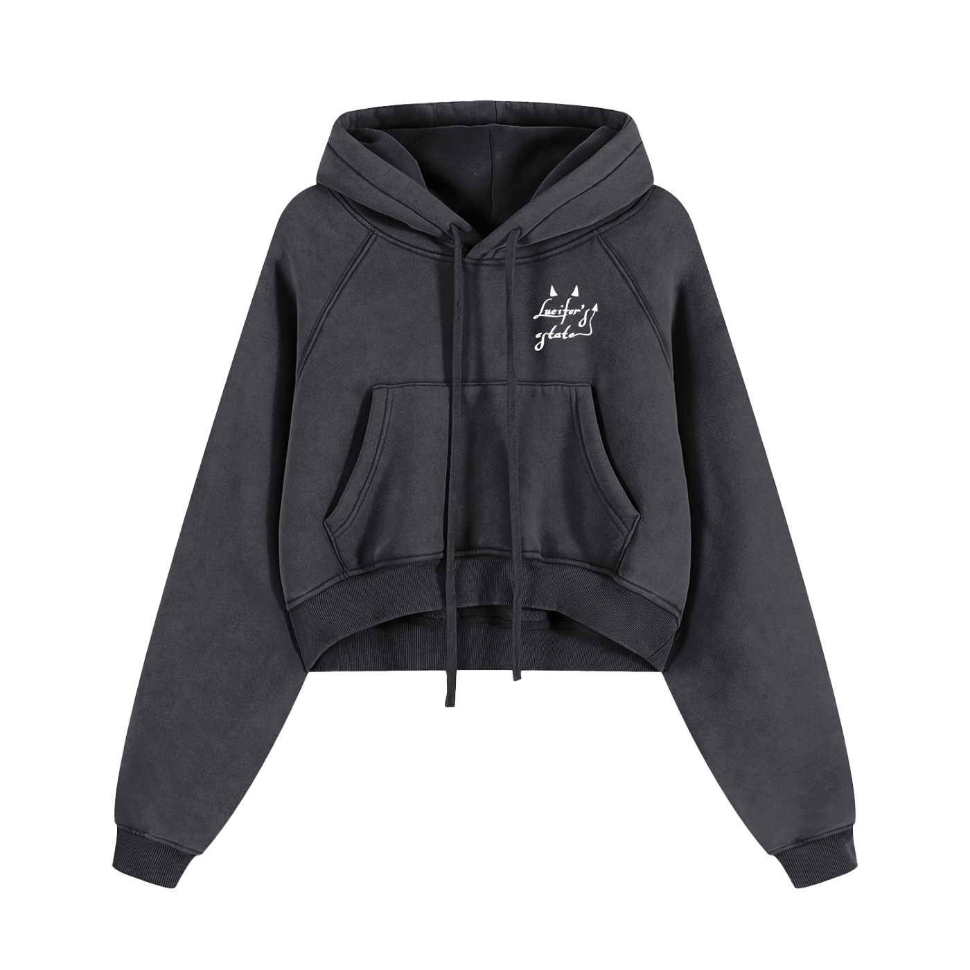 LE Snow Washed Cropped Hoodie