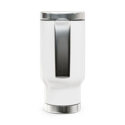 Pink LE Stainless Steel Travel Mug with Handle, 14oz