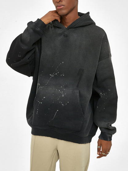 LE Vintage Wash Frayed Fleece Hoodie