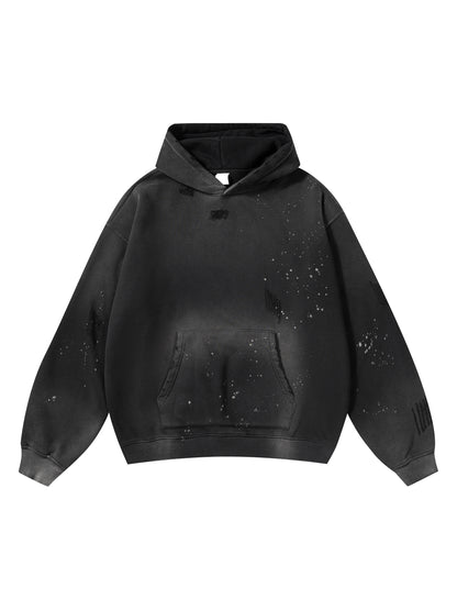 LE Vintage Wash Frayed Fleece Hoodie